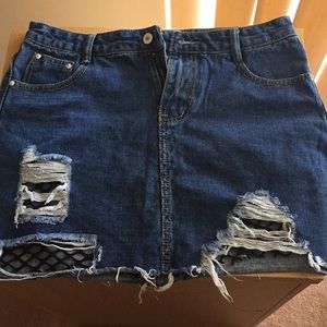 Denim mini skirt